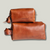 Grande Pelle Men's Toiletry Bag Size S 80x160x80mm, Terracotta