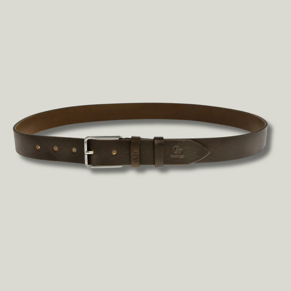 Rigoroso Leather Belt, Chocolate