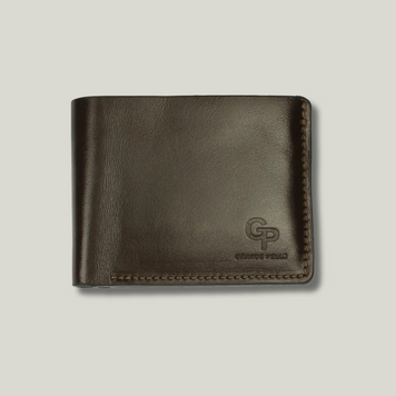 Grande Pelle Wallet with Magnetic Closure 110x90x15mm, Sicillia Leather, Chocolate