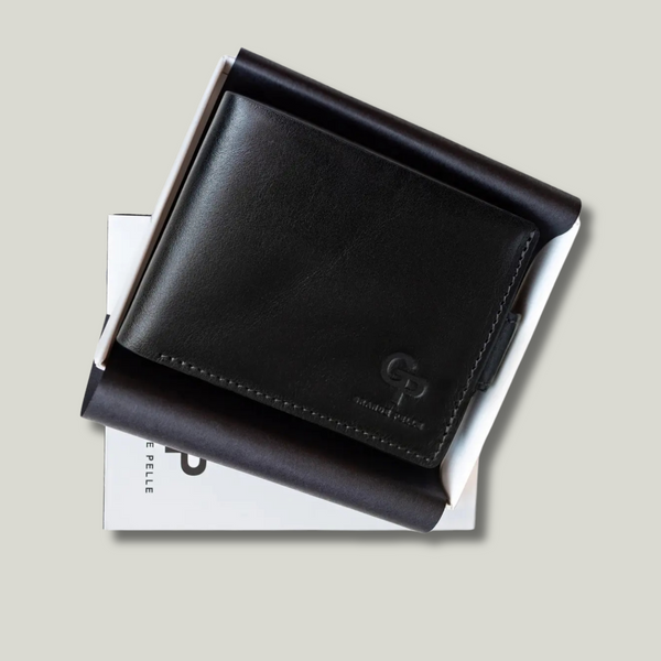 Grande Pelle Wallet 110x90x15mm, Sorrento Leather, Black