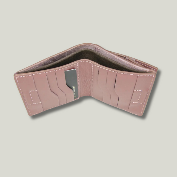 Grande Pelle Lettera Wallet with Coin Pocket 100x100x20mm, Sicillia Leather, Fuchsia
