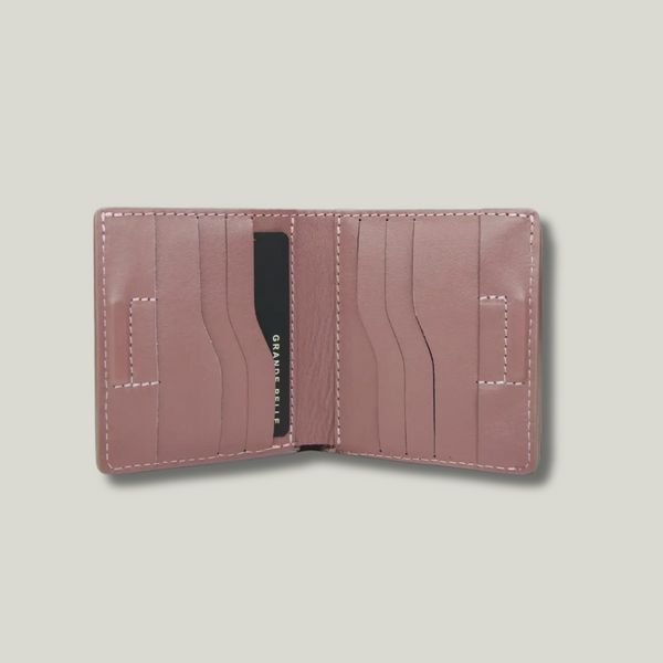 Grande Pelle Lettera Wallet with Coin Pocket 100x100x20mm, Sicillia Leather, Fuchsia