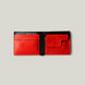 Grande Pelle Wallet with Magnetic Closure 110x90x15mm, Glossy Leather, Black and Red