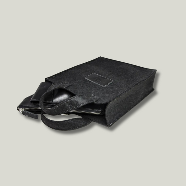 Grande Pelle Men&rsquo;s Shoulder Bag 310x210mm, Glossy Leather, Sicillia Black