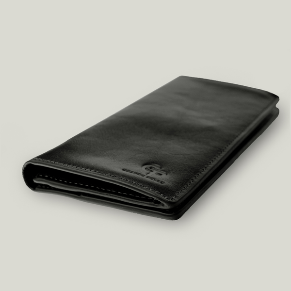 Grande Pelle Сinturino Wallet 195x100x15mm, Glossy Leather, Black