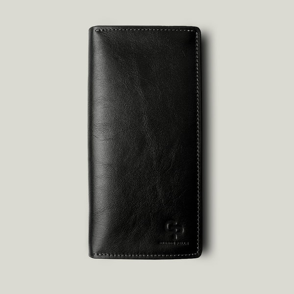 Grande Pelle Сinturino Wallet 195x100x15mm, Glossy Leather, Black