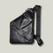 Grande Pelle Men&rsquo;s Shoulder Bag 310x210mm, Glossy Leather, Sicillia Black