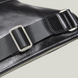 Grande Pelle Men&rsquo;s Shoulder Bag 310x210mm, Glossy Leather, Sicillia Black