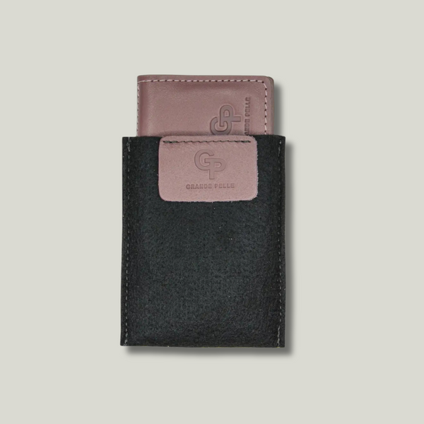 Grande Pelle ID/Passport Holder for Auto Documents and Driver&rsquo;s License 100x70x15mm, Glossy Leather, Fuchsia