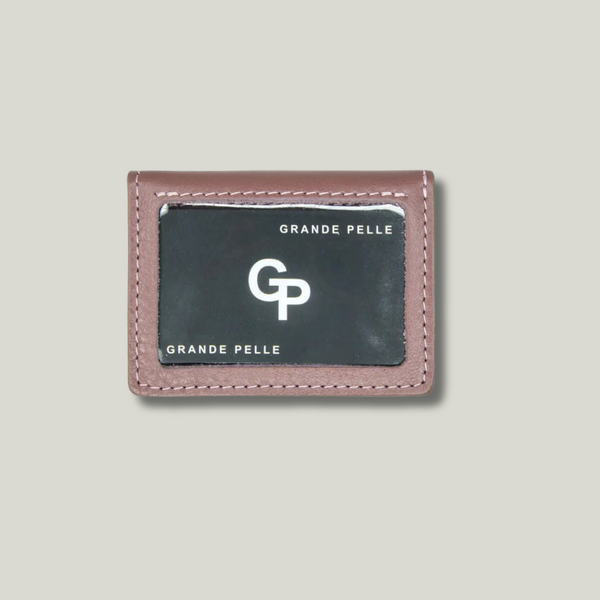 Grande Pelle ID/Passport Holder for Auto Documents and Driver&rsquo;s License 100x70x15mm, Glossy Leather, Fuchsia