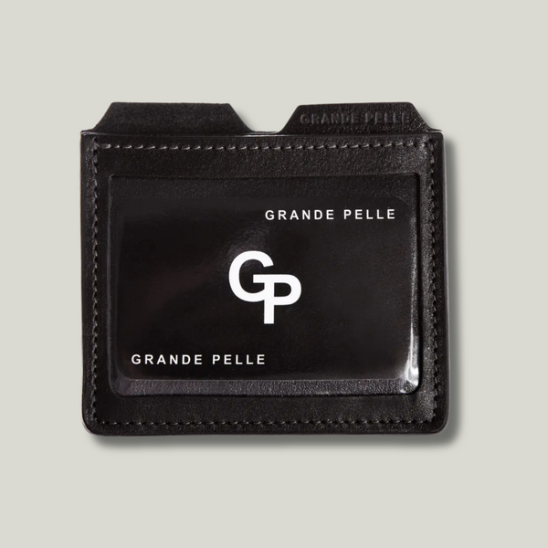 Кардхолдер Grande Pelle 100х90 мм глянцева шкіра SICILIA чорний 307610 фото