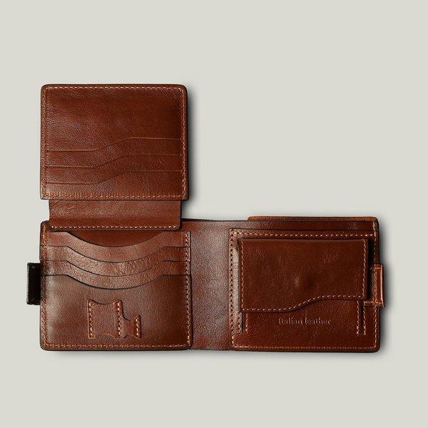 Grande Pelle Amiso Wallet 110x90x15mm, Sicillia Leather, Terracotta