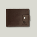 Grande Pelle Buttoned Wallet, Crazy Horse Leather, Chocolate