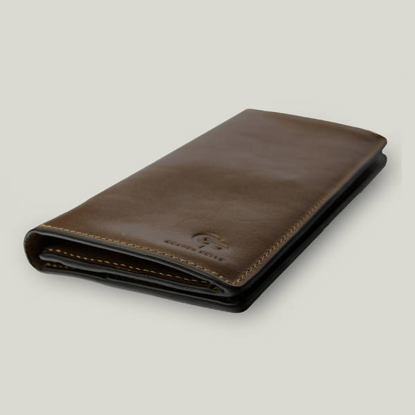 Grande Pelle Сinturino Wallet 195x100x15mm, Glossy Leather, Chocolate