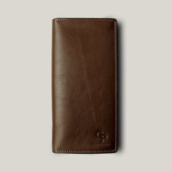 Grande Pelle Сinturino Wallet 195x100x15mm, Glossy Leather, Chocolate