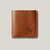 Grande Pelle Lettera Wallet with Coin Pocket 100x100x20mm, Glossy Leather, Cognac