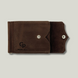 Grande Pelle Buttoned Money Clip 110x80mm, Crazy Horse Leather, Chocolate