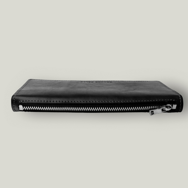 Grande Pelle Uccello Wallet 200x100x15mm, Glossy Leather, Black