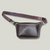 GP Leather Waist Bag with Zipper, Chocolate