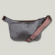 GP Leather Waist Bag with Zipper, Chocolate