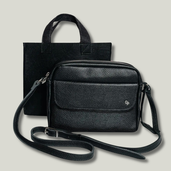 Grande Pelle Leather Bag, Floater Leather, Black