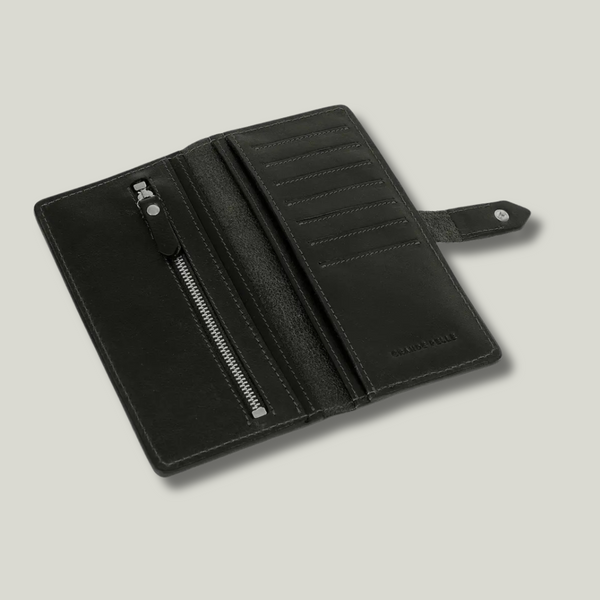 Grande Pelle Wallet 180x90x15mm, Glossy Leather, Black