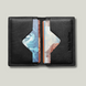 Grande Pelle Cartolina Card Holder 100x65x10mm, Glossy Leather, Sicillia Black