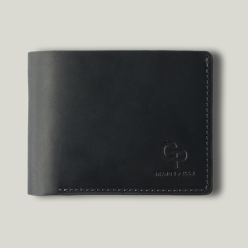 Grande Pelle Wallet Onda 110x90x10mm, Crazy Horse Leather, Black