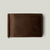 Grande Pelle Onda Money Clip with Coin Pocket, Crazy Horse Leather, Chocolate