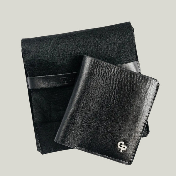 Grande Pelle Wallet 100x100x20mm, Sorrento Leather, Black