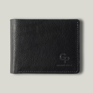 Grande Pelle Onda Wallet 110x90x10mm, Glossy Leather, Black