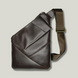 Grande Pelle Men&rsquo;s Shoulder Bag 310x210mm, Glossy Leather, Sicillia Chocolate