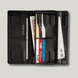 Grande Pelle Leather Wallet 205x100x25mm, Glossy Leather, Black