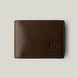 Grande Pelle Clip-Wallet 110x80mm, Glossy Leather, Chocolate