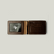 Grande Pelle Clip-Wallet 110x80mm, Glossy Leather, Chocolate