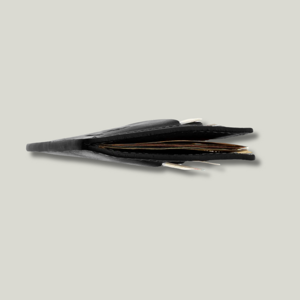 Grande Pelle Card Holder 100x80mm, Crazy Horse Leather, Black