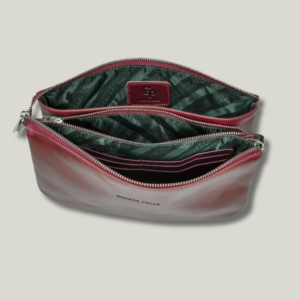 Women&rsquo;s Clutch with Shoulder Strap, Cherry