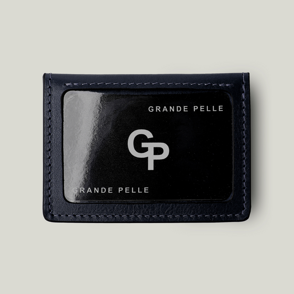 Обкладинка на права тех. паспорт ID паспорт посвідчення Grande Pelle 100х70х15 глянцева шкіра синій 221670 фото